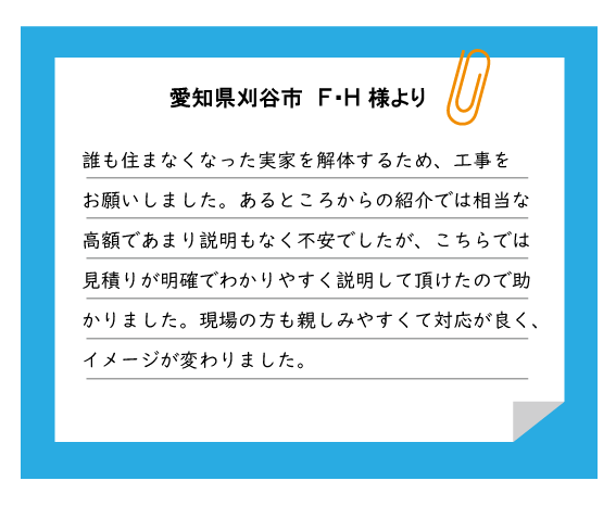 刈谷市 F・H様より