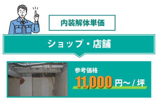 店舗解体・スケルトン参考価格